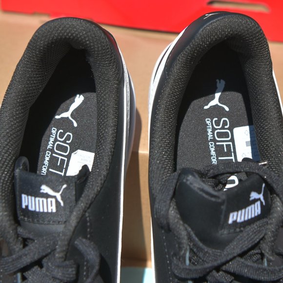 Puma Smash V2 Men's Leather Sneaker BLACK - Picture 5 of 7